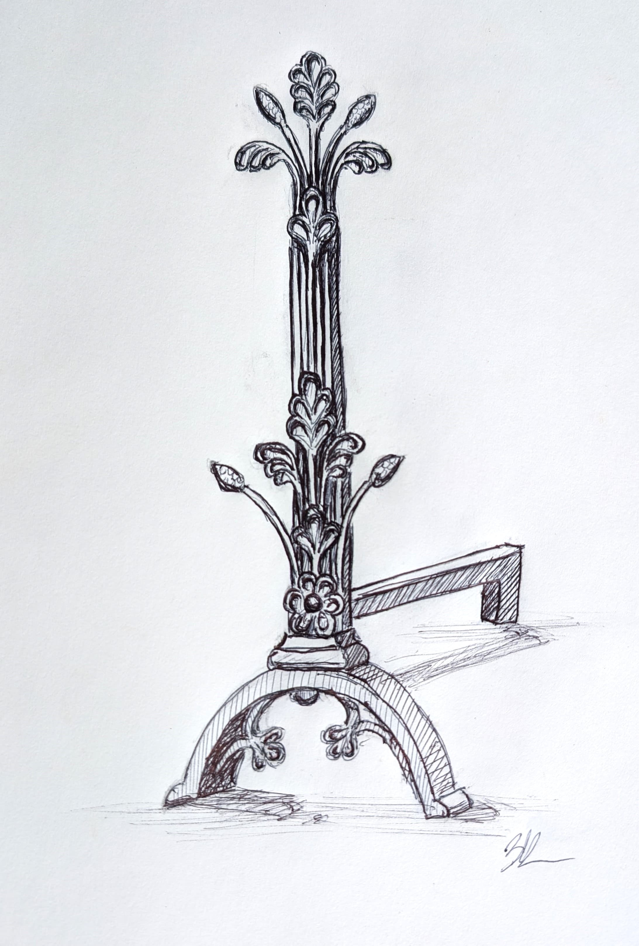 French Gothic Andiron